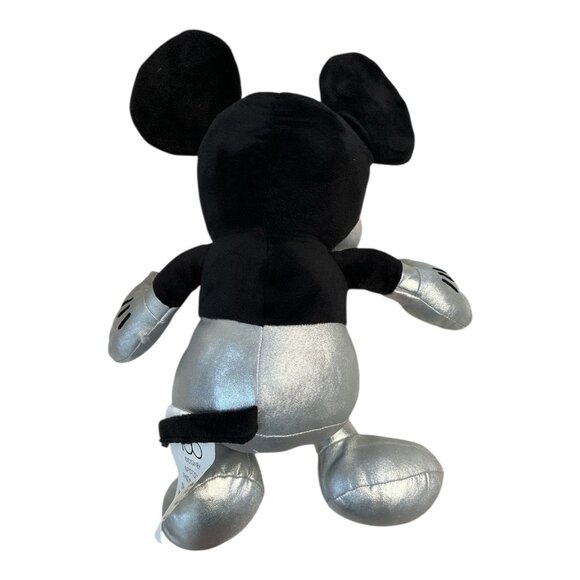 Disney 100 Silver Mickey Mouse Coin Bank | 15" Plush-Style CVS Exclusive 2023 - Picture 2 of 5